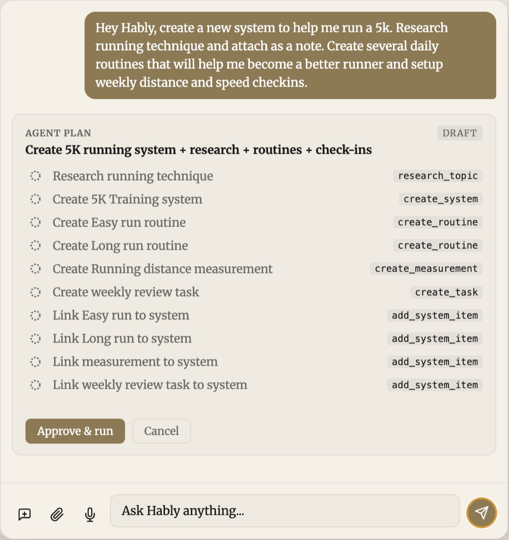 Productivities AI assistant panel